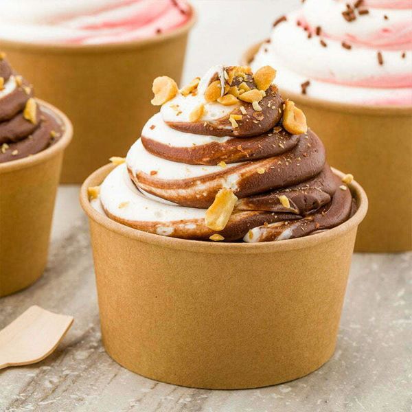 12 Pack Kraft Paper Tubs - 473ml - Image 3