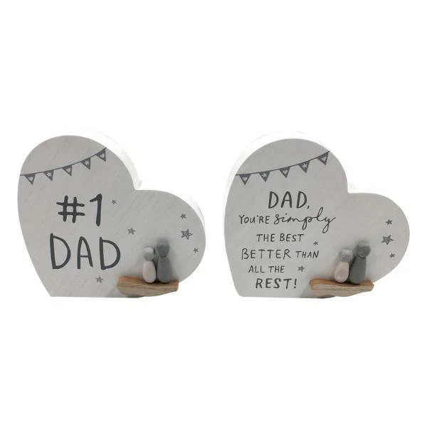 Heart With Dad Wording - 17cm