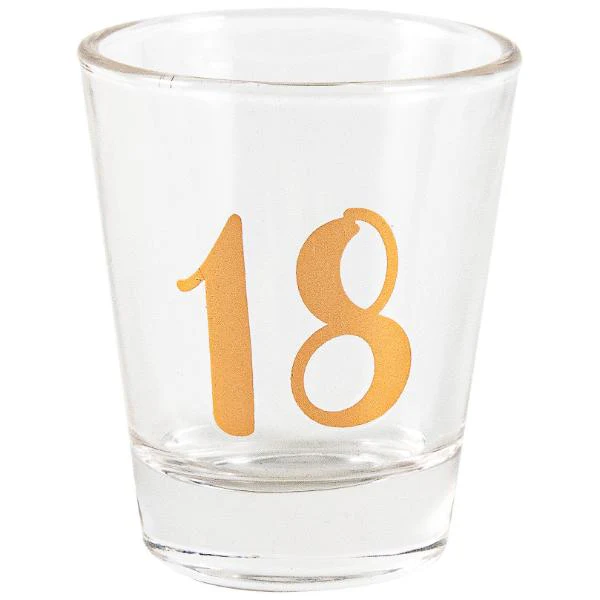 Rose Gold 18 Shot Glass - 30ml