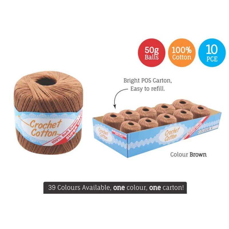 Brown Crochet Cotton - 50g