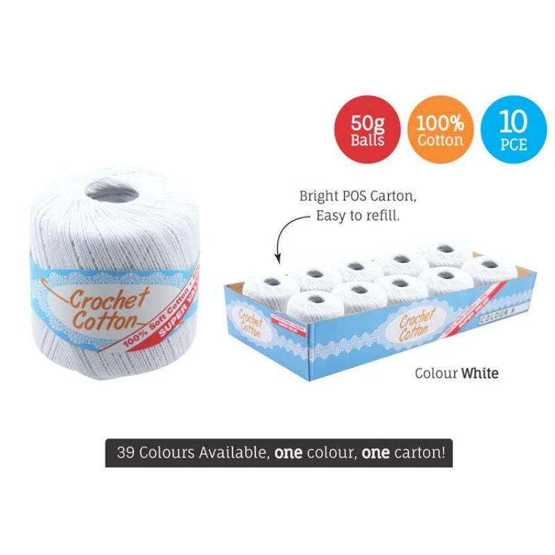 White Crochet Cotton - 50g