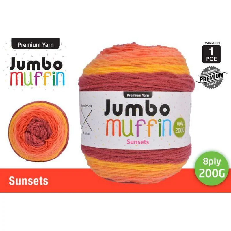 Sunsets Muffin Yarn 8 Ply - 200g