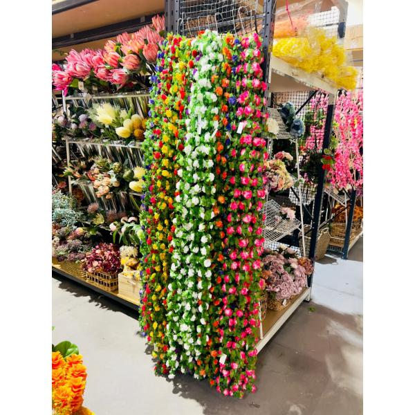 Assorted Coloured Flower Garland - 240cm - Image 5