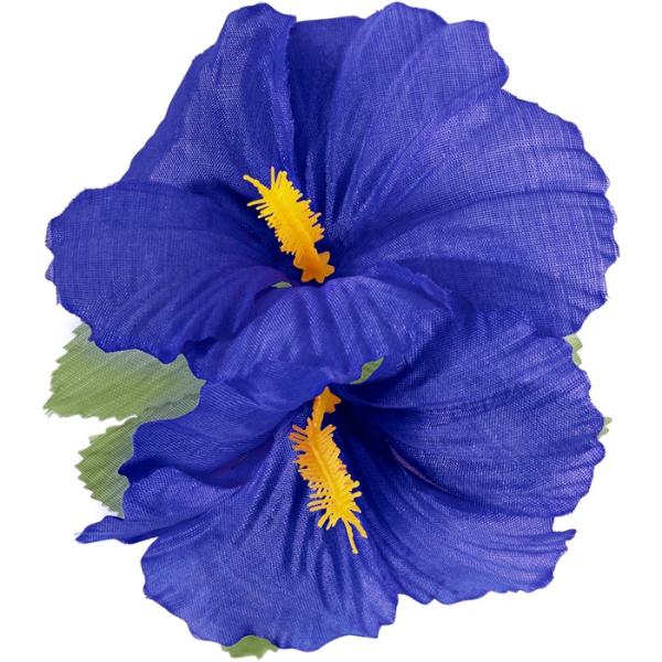 2 Pack Blue Hibiscus Flowers Hair Clip - Image 2
