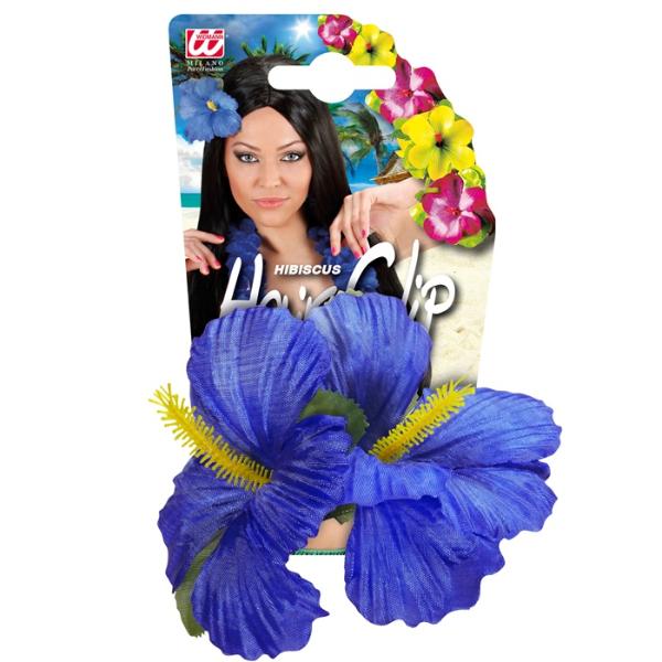 2 Pack Blue Hibiscus Flowers Hair Clip - Image 4
