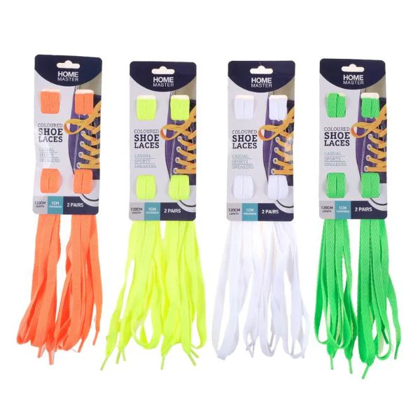 2 Pack Coloured Shoe Laces - 120cm