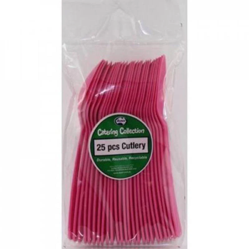 20 Pack Magenta Reusable Spoons - 17cm