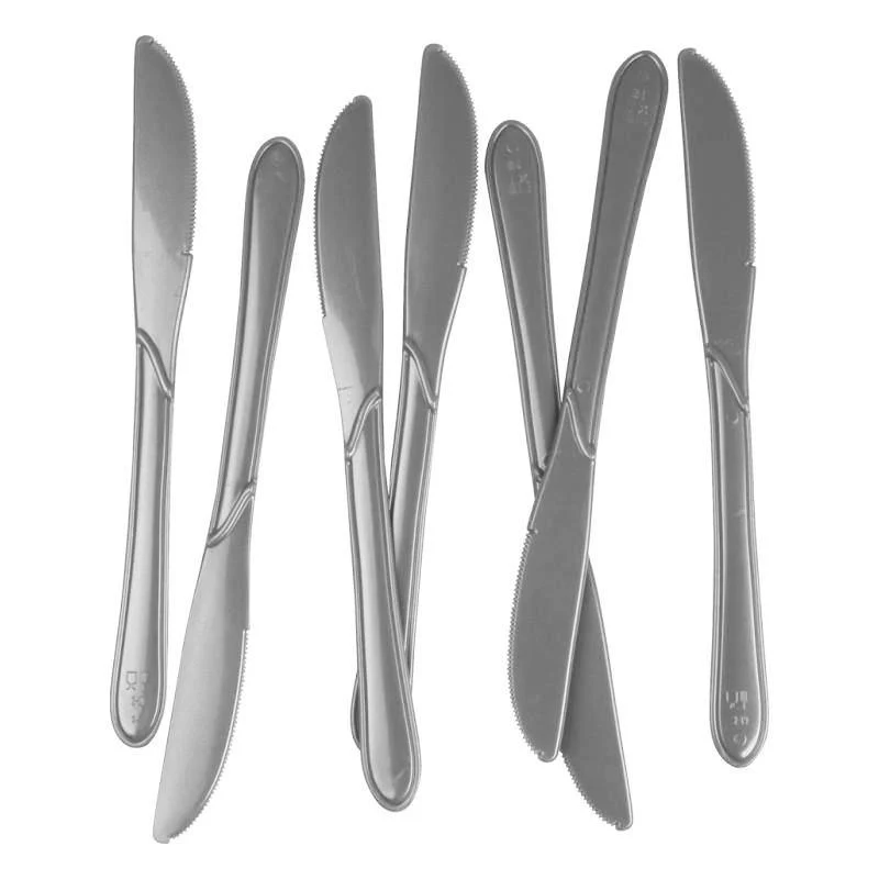 20 Pack Silver Reusable Knives - 19cm - Image 2
