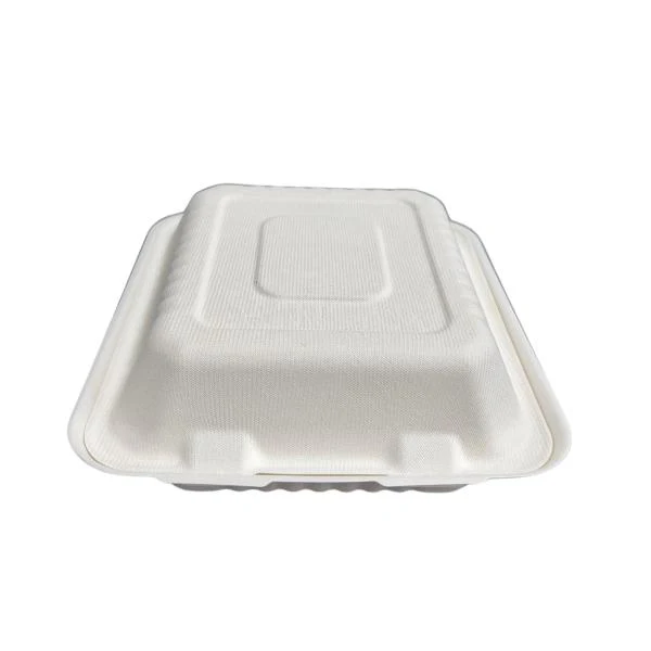20 Pack Eco Friendly Zafpack Sugarcane Clemshell - 22cm x 20cm x 4.5cm - Image 5