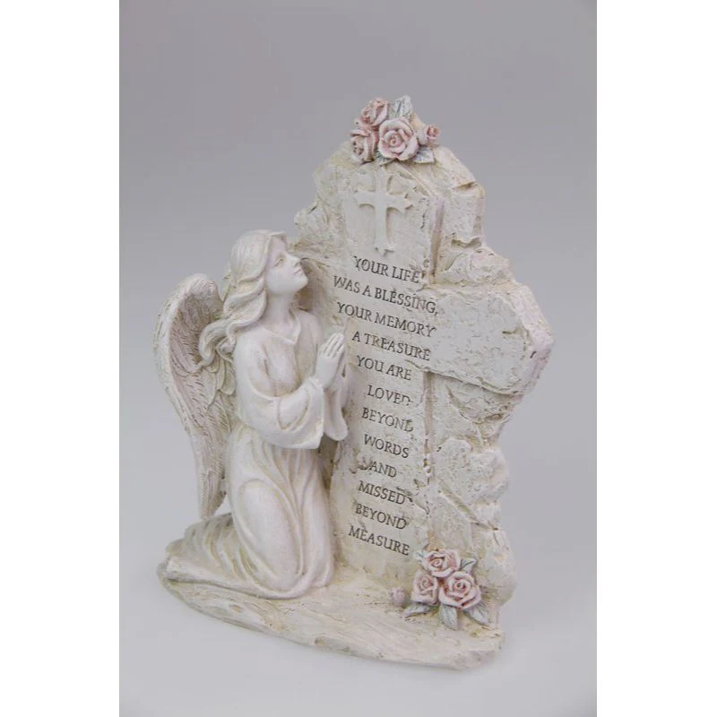 Kneeling Angel Inspirational Plaque - 20cm - Image 2