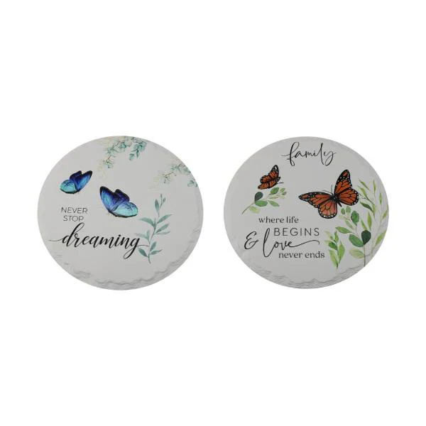 Round Ceramic Garden Plaque - 20cm