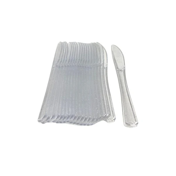 20 Pack Silver Glitter Reusable Knife - Image 4