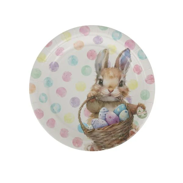 20PK 18CM EASTER BUNNY PLATE