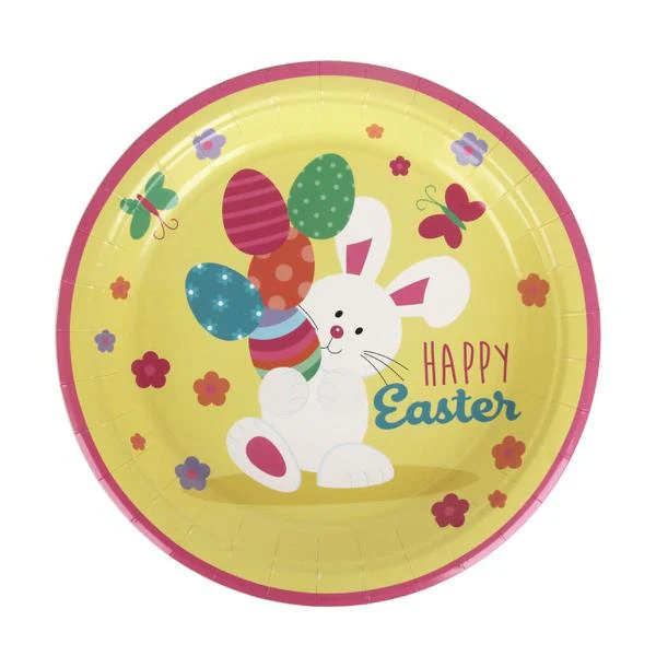 20PK 23CM CUTE EASTER PLATE