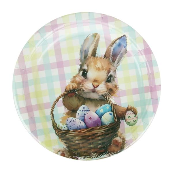20PK 23CM EASTER BUNNY PLATE