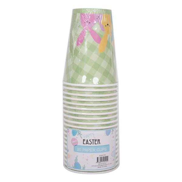 20 Pack Cute Easter Paper Cup - 266ml - Image 2