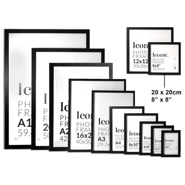 Black Iconic Frame - 20cm x 20cm