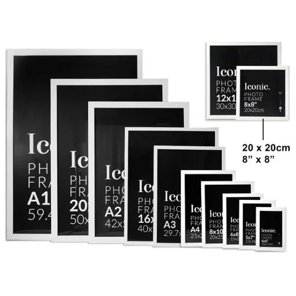 White Iconic Frame - 20cm x 20cm