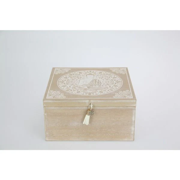 Meditating Buddha Design MDF Box - 20cm x 20cm - Image 2