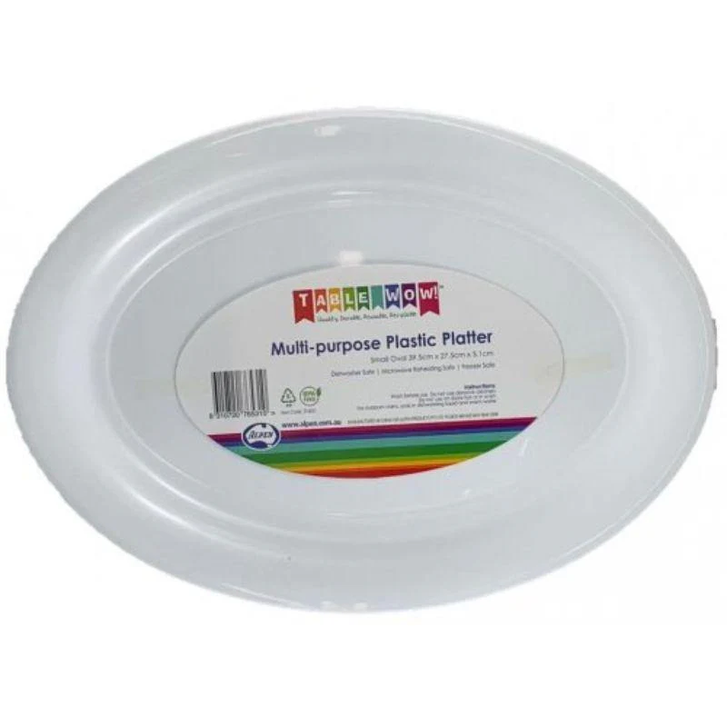 White Oval Platers - 40cm x 28cm