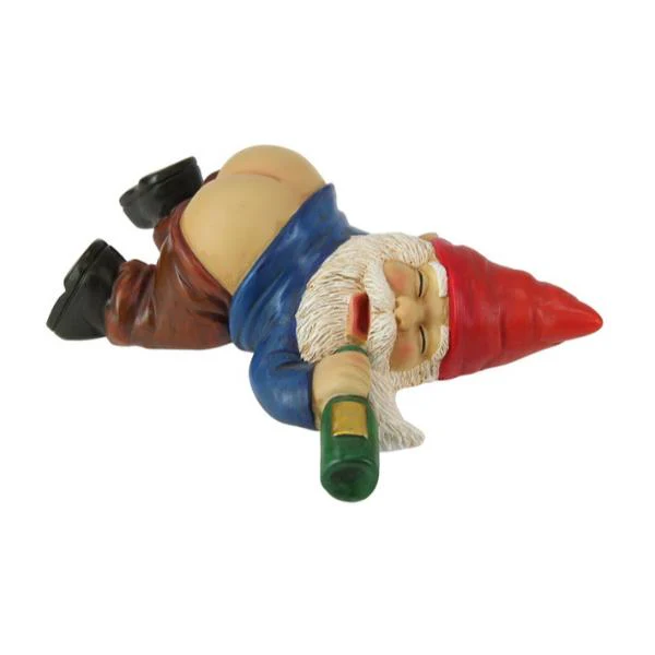 Drunk Black Out Gnome - 24cm