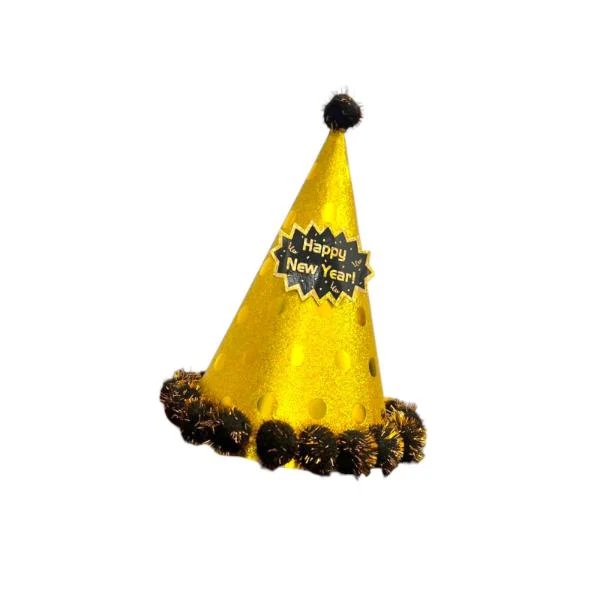 Gold Polka Dot NYE Top Hat - 24cm - Image 2