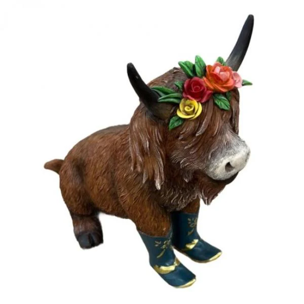 Resin Cow - 24cm - Image 4