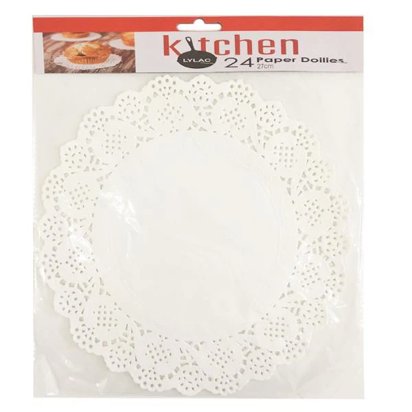 24 Pack Kitchen Paper Doilies - 27cm