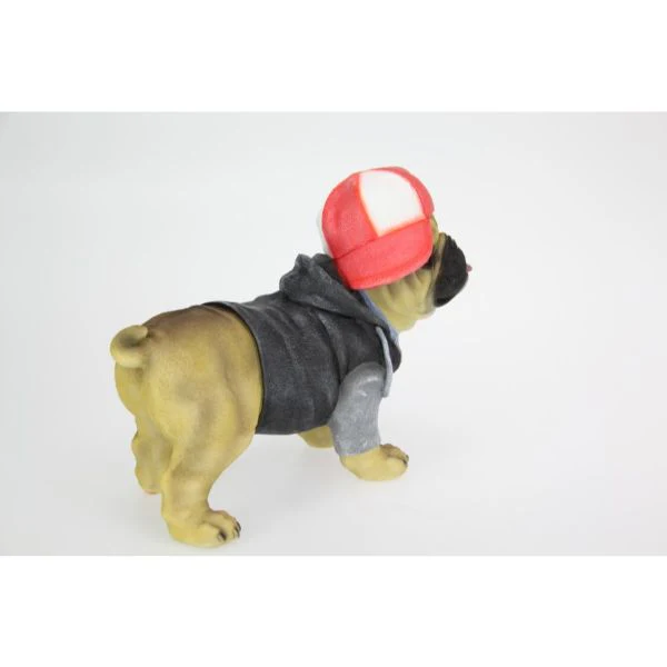 Standing Trendy Dressed Pug Dog - 26cm - Image 3