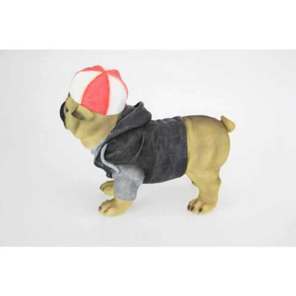 Standing Trendy Dressed Pug Dog - 26cm - Image 4