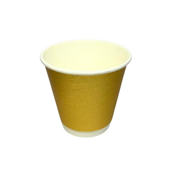 25 Pack Gold Double Wall Coffee Cup - 230ml