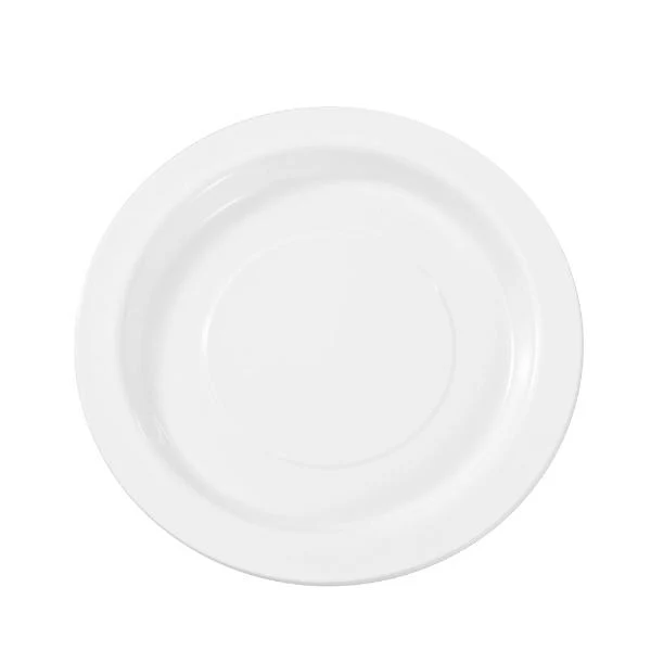 25 Pack Lemon & Lime White Round Reusable Side Plate - 18cm - Image 4