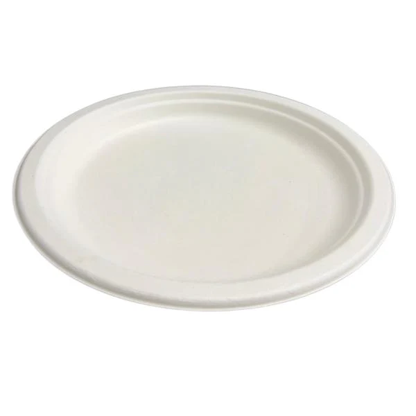 25 Pack Eco Friendly Zafpack Round Sugarcane Plates - 23cm - Image 4