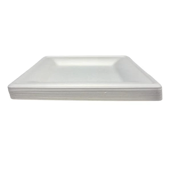 25 Pack Eco Friendly Zafpack Square Sugarcane Tray - 26cm - Image 3
