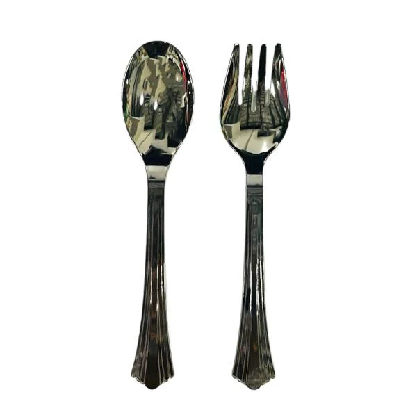 2 Pack Silver Salad Server - Image 2