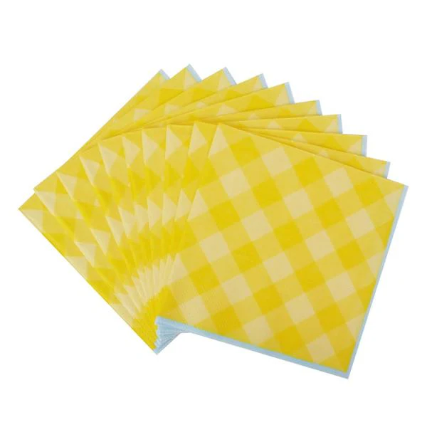 25 Pack Yellow Easter 2 Ply Napkin - 33cm