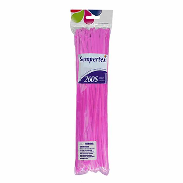 50 Pack Sempertex Fashion Fuchsia Modelling Latex Balloons - 5cm x 150cm