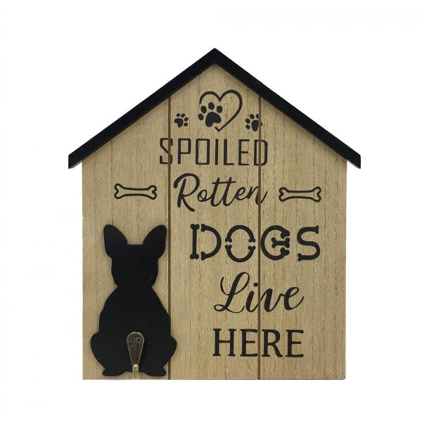 Wooden Plaque With Hook - 26cm