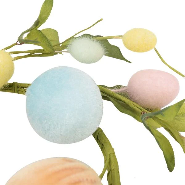 Velvet Egg Wreath - 27cm - Image 2