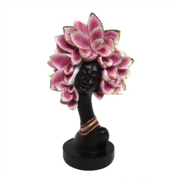 Resin Human Face Statue - 28.5cm