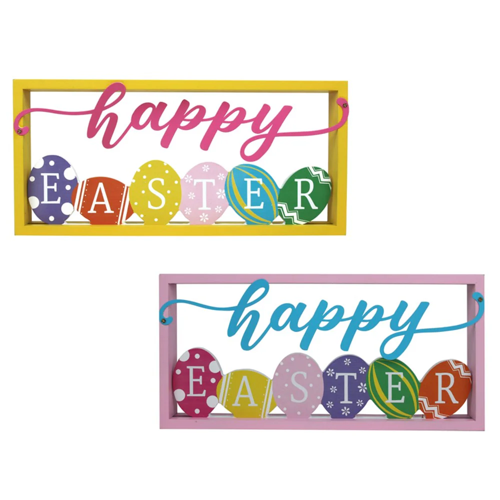 2A 30.5X14.2CM HAPPY EASTER SIGN