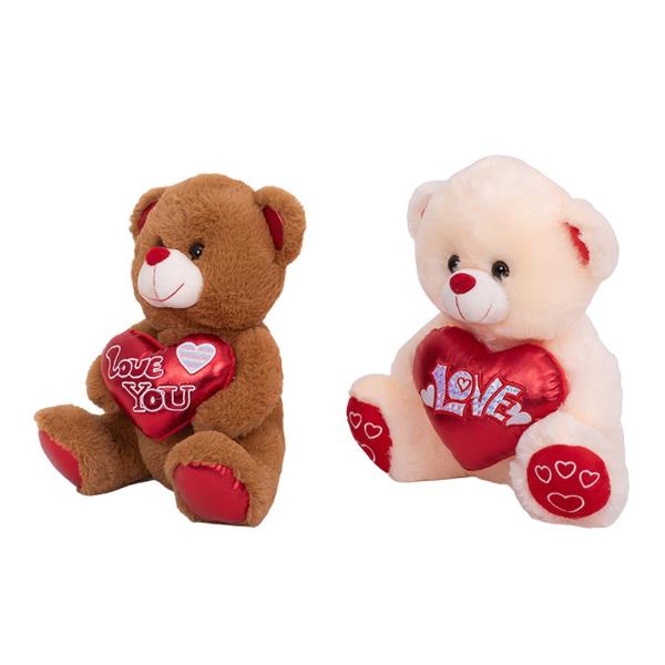 Assorted Love Heart Plush Bear - 30cm - Image 2