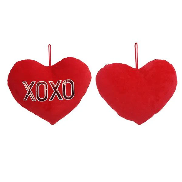 Red Plush Hanging Heart - 30cm - Image 2