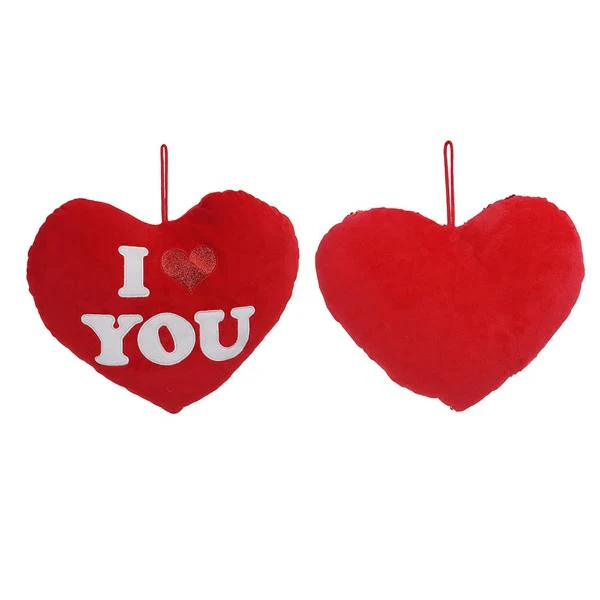 Red Plush Hanging Heart - 30cm - Image 3