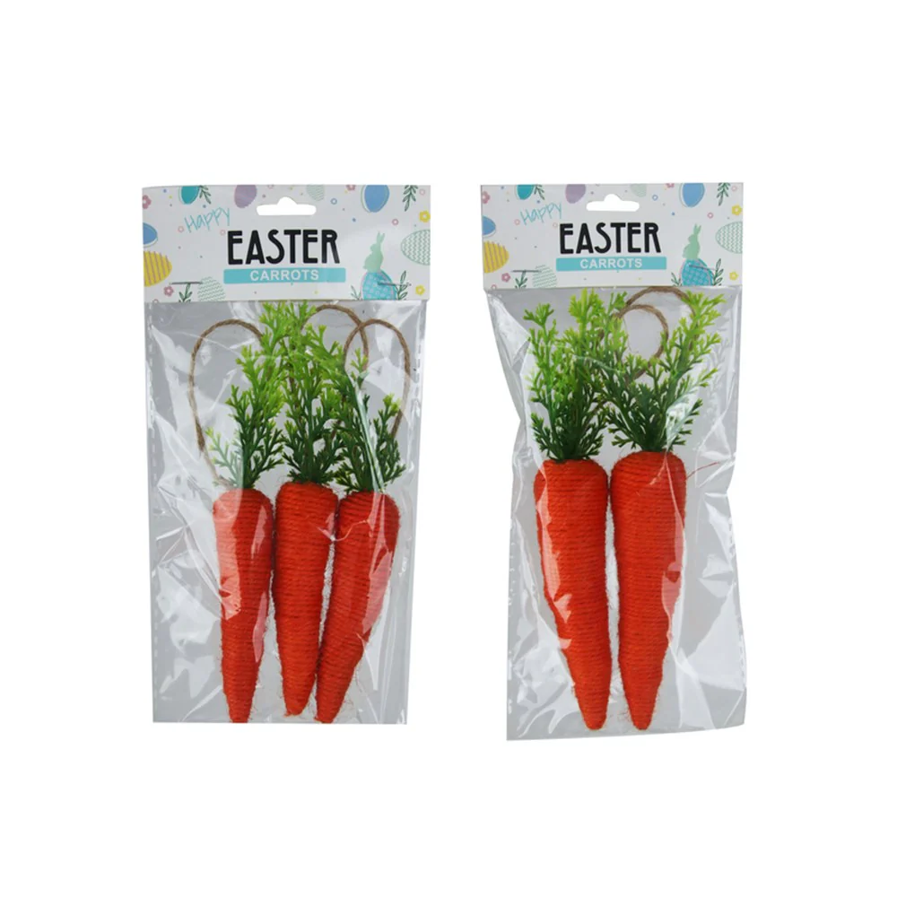 2A 3PK X 8.5CM, 2PK X 11CM JUTE CARROTS - Image 2