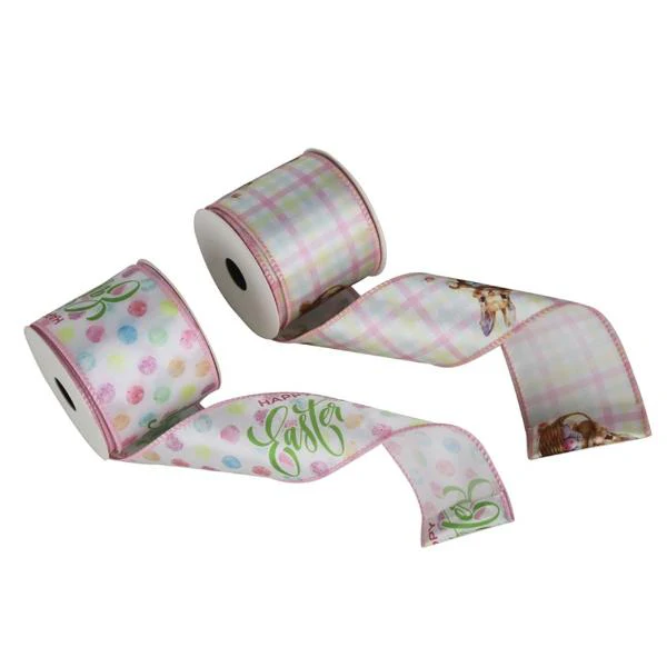 2A 6.3CM X 5M EASTER PRINTED RIBBON 16PC IN PDQ