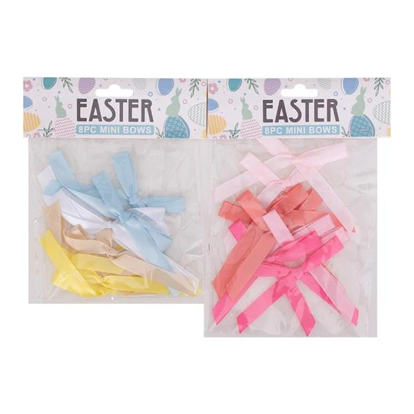 8 Pack Easter Mini Bows - 7cm - Image 2