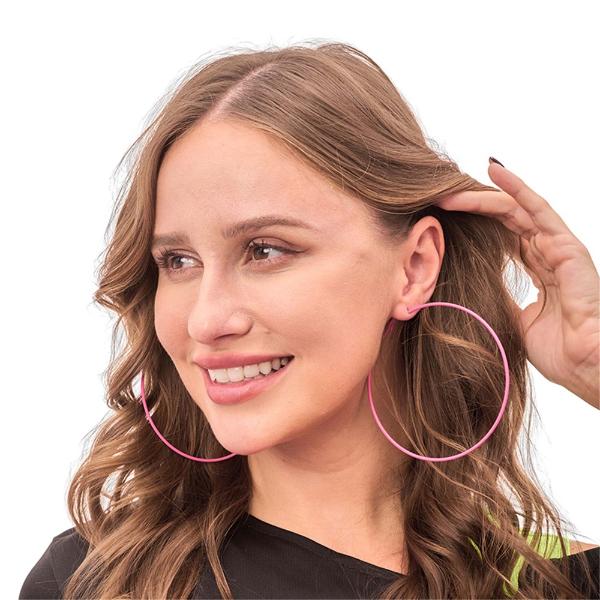 80s Hoop Earrings - 9cm - Image 3