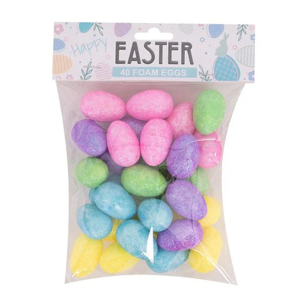 30 Pack Easter Coloured Foam Eggs - 2.8cm x 4cm - Image 2