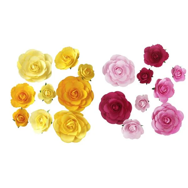 2A DIY PINK, YELLOW FLOWERS
